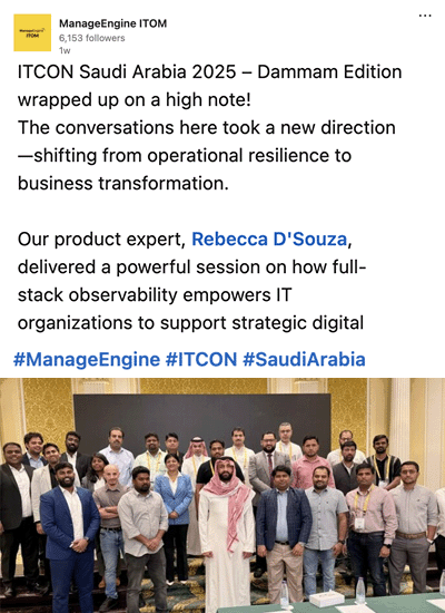 ManageEngine ITOM - LinkedIn