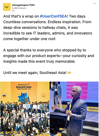 ManageEngine ITOM - LinkedIn