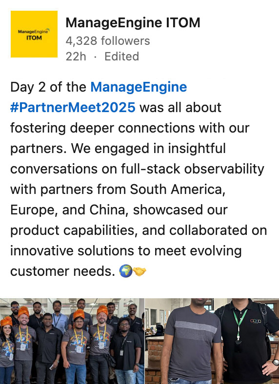 ManageEngine ITOM - LinkedIn