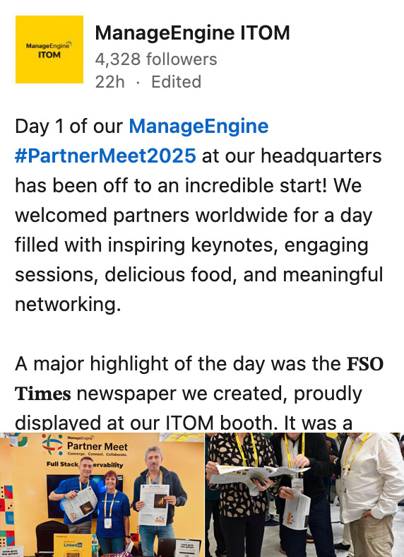 ManageEngine ITOM - LinkedIn