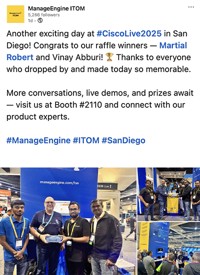 ManageEngine ITOM - LinkedIn