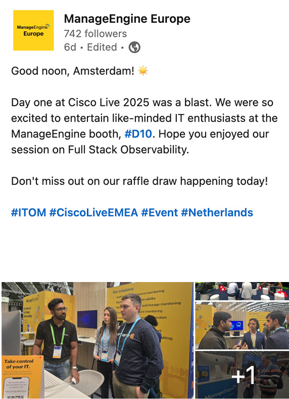 ManageEngine ITOM - LinkedIn