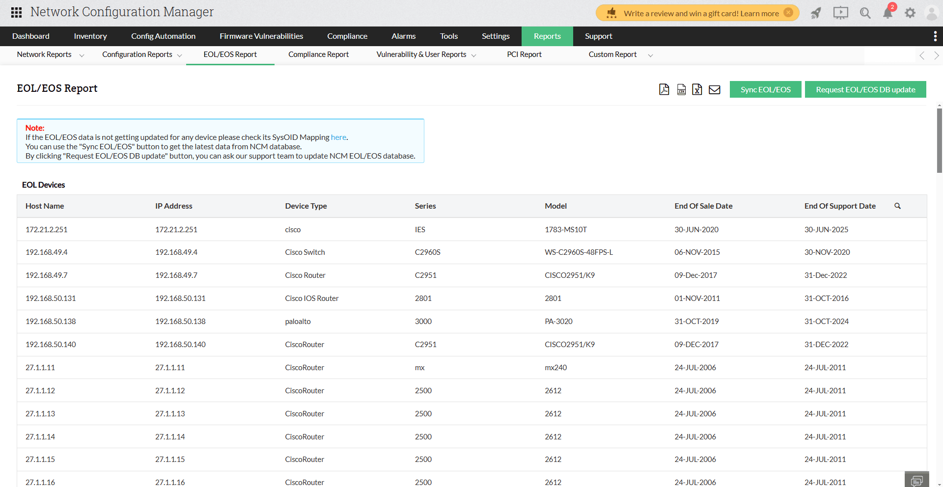 Network disaster recovery due to hardwarefailure - ManageEngine NCM