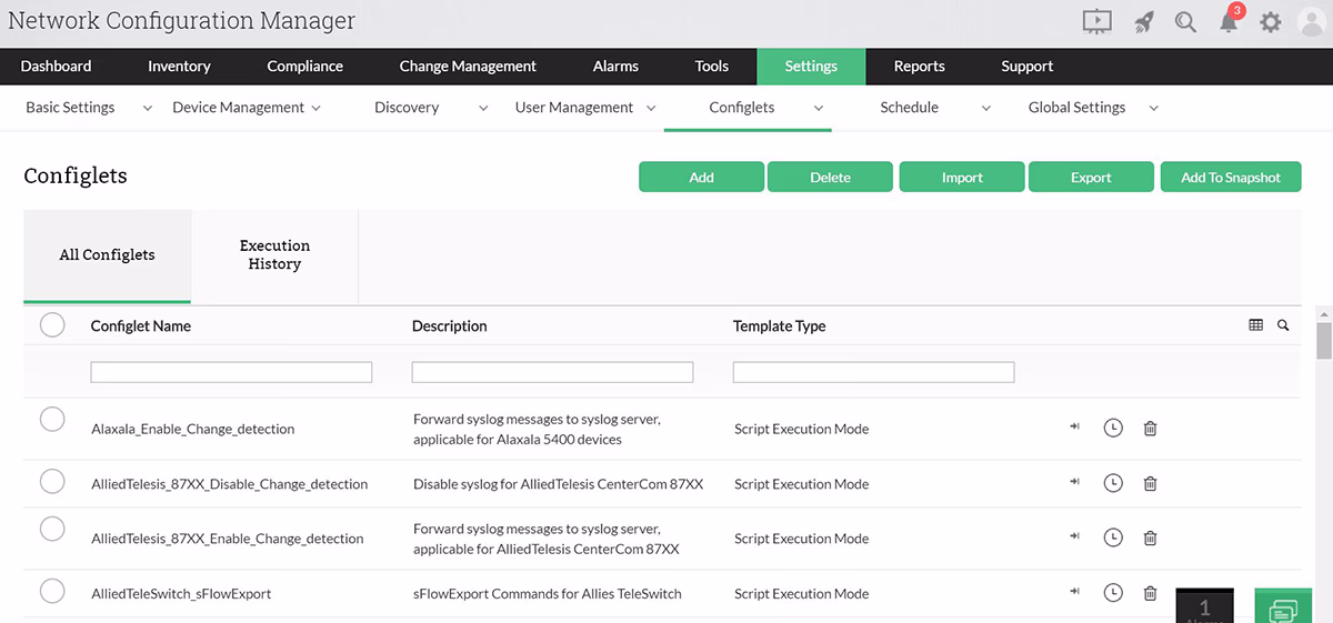 Configuration Automation - ManageEngine Network Configuration Manager