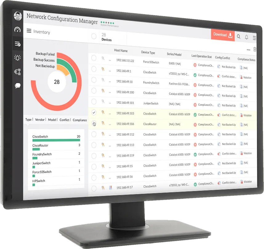 Configuration Change Management - ManageEngine Network Configuration Manager