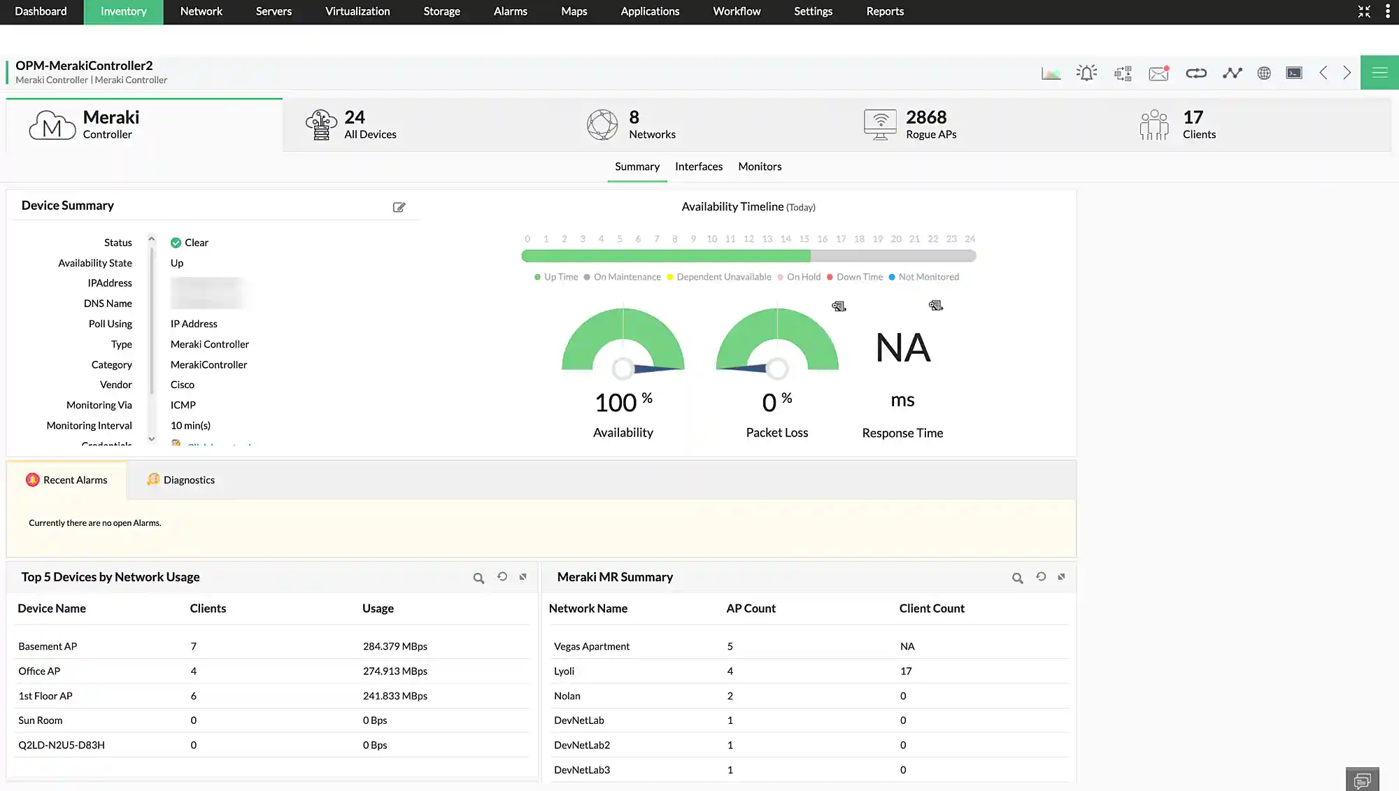 Cisco Meraki Controller