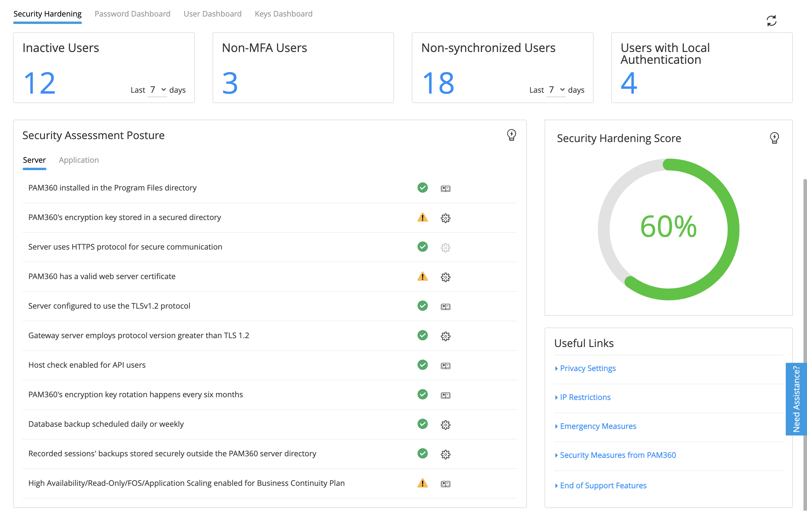 PAM Hardening Server - ManageEngine PAM360