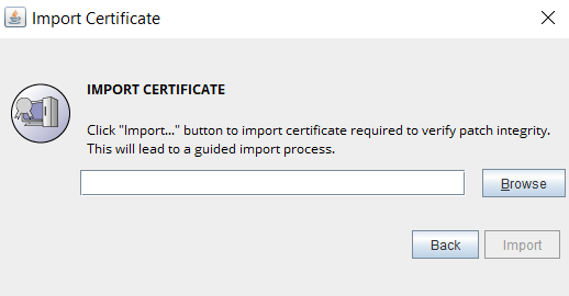 Import Certidficate