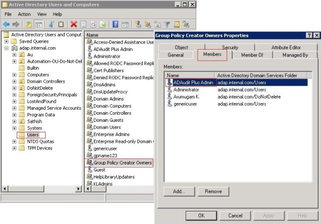 Member of Group Policy Creator Owners