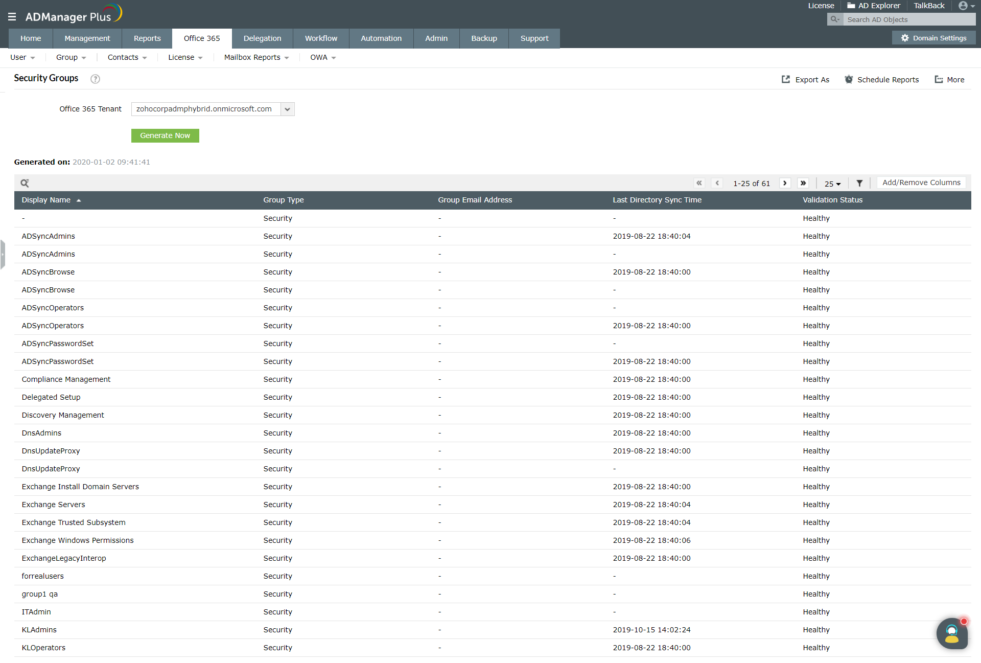 List all Microsoft 365 distribution and dynamic distribution groups
