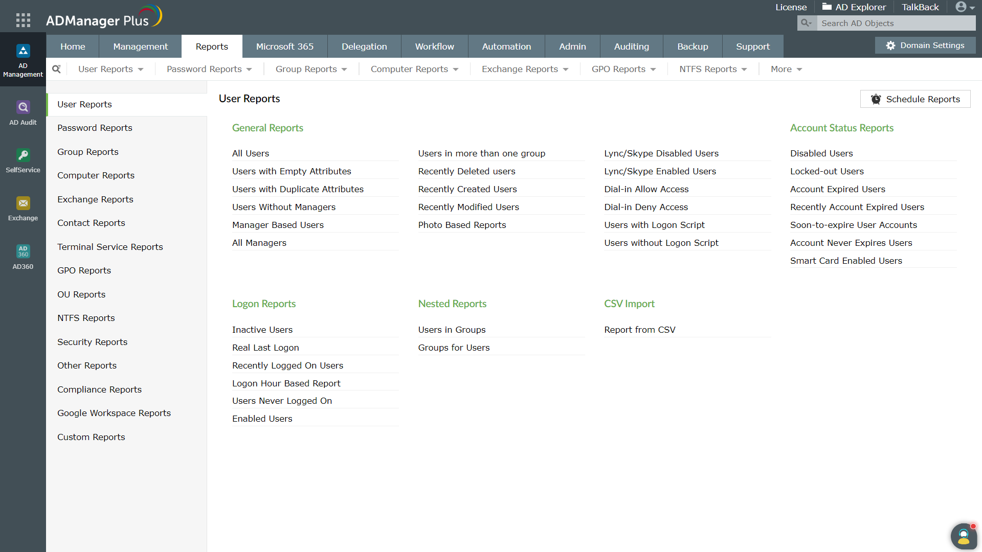 Microsoft 365 User Reports