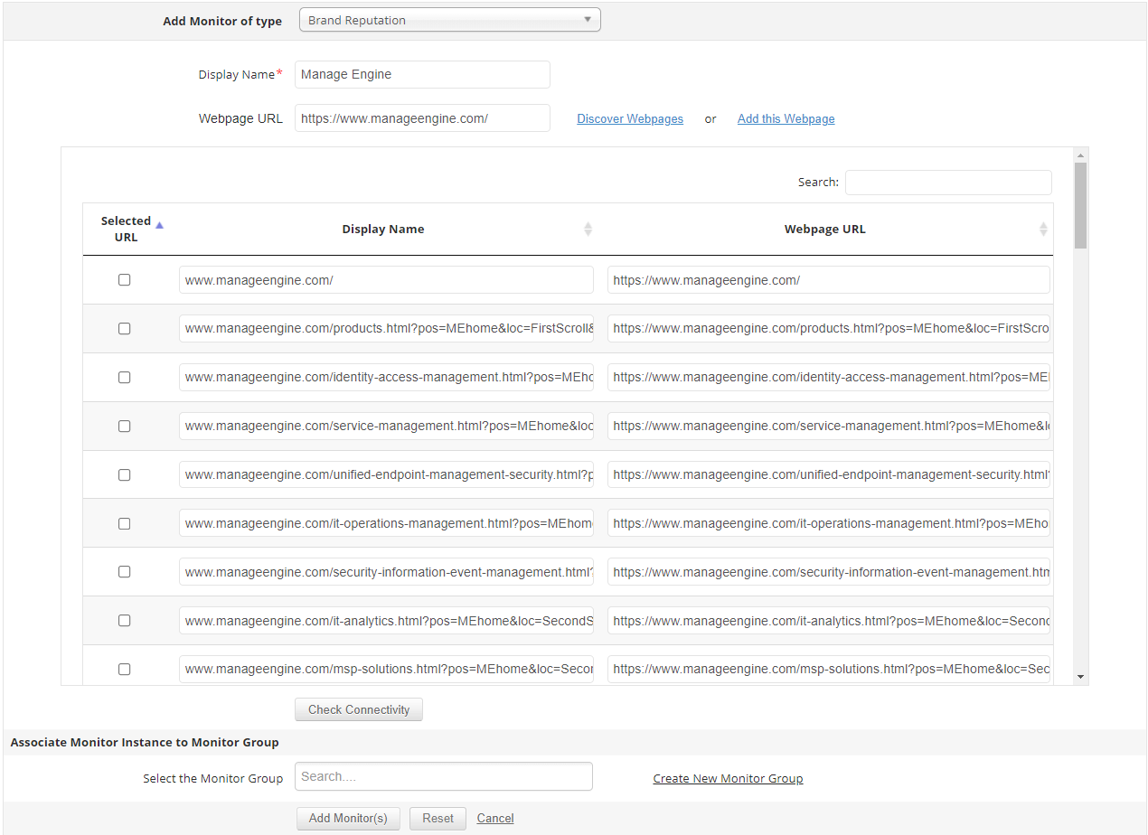 Online Brand Reputation Monitoring Brand Reputation Monitoring - ManageEngine Applications Manager