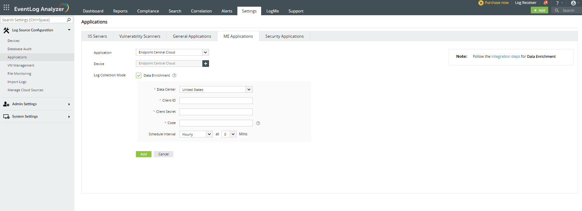 Log360 Integration