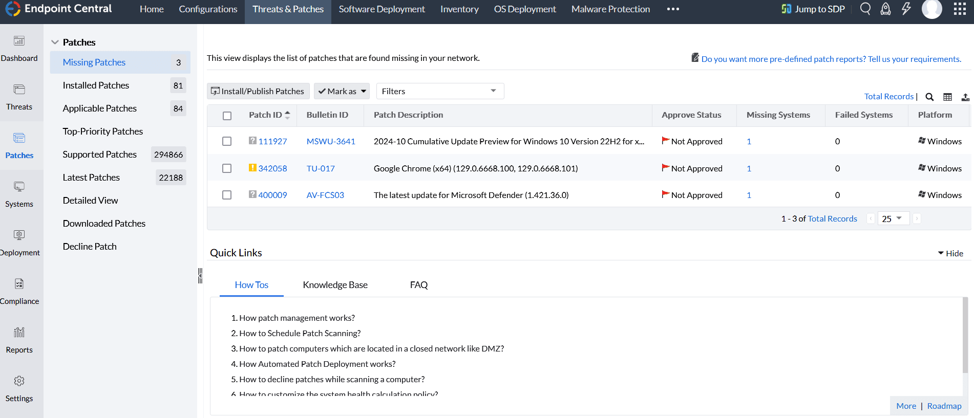 Manual Deployment | Endpoint Central