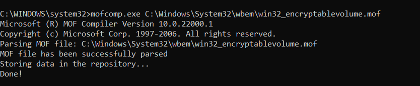 WMI Failure