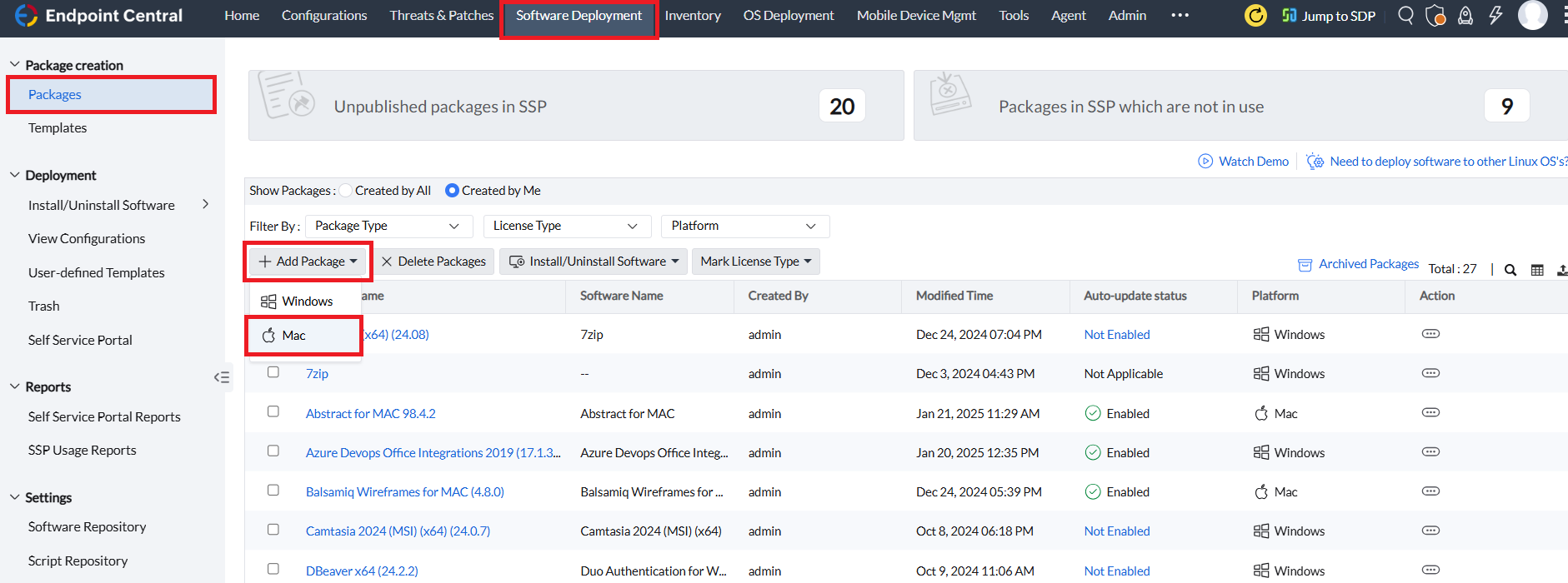Manual Mac Package Creation Navigation