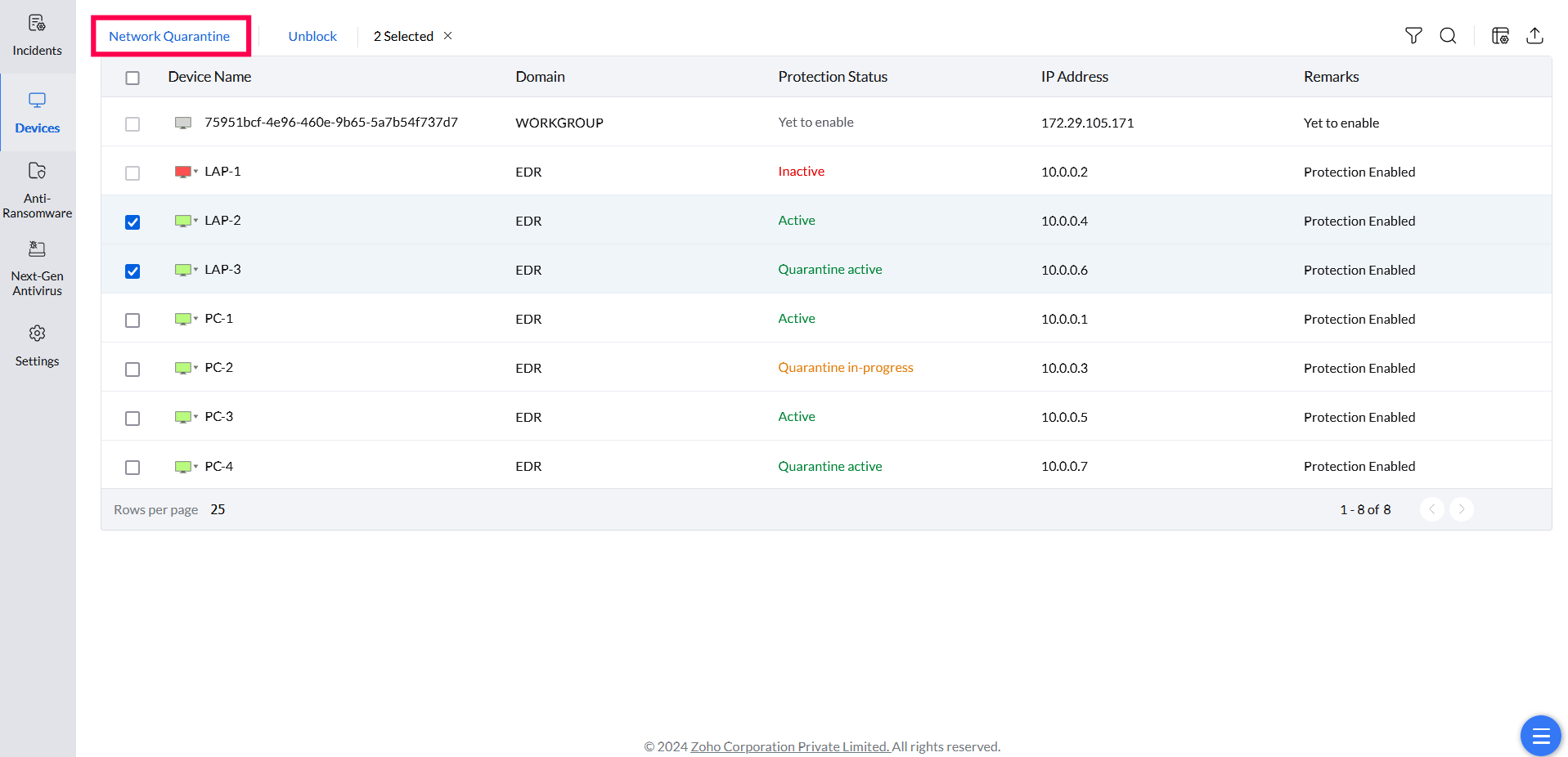 ManageEngine antivirus