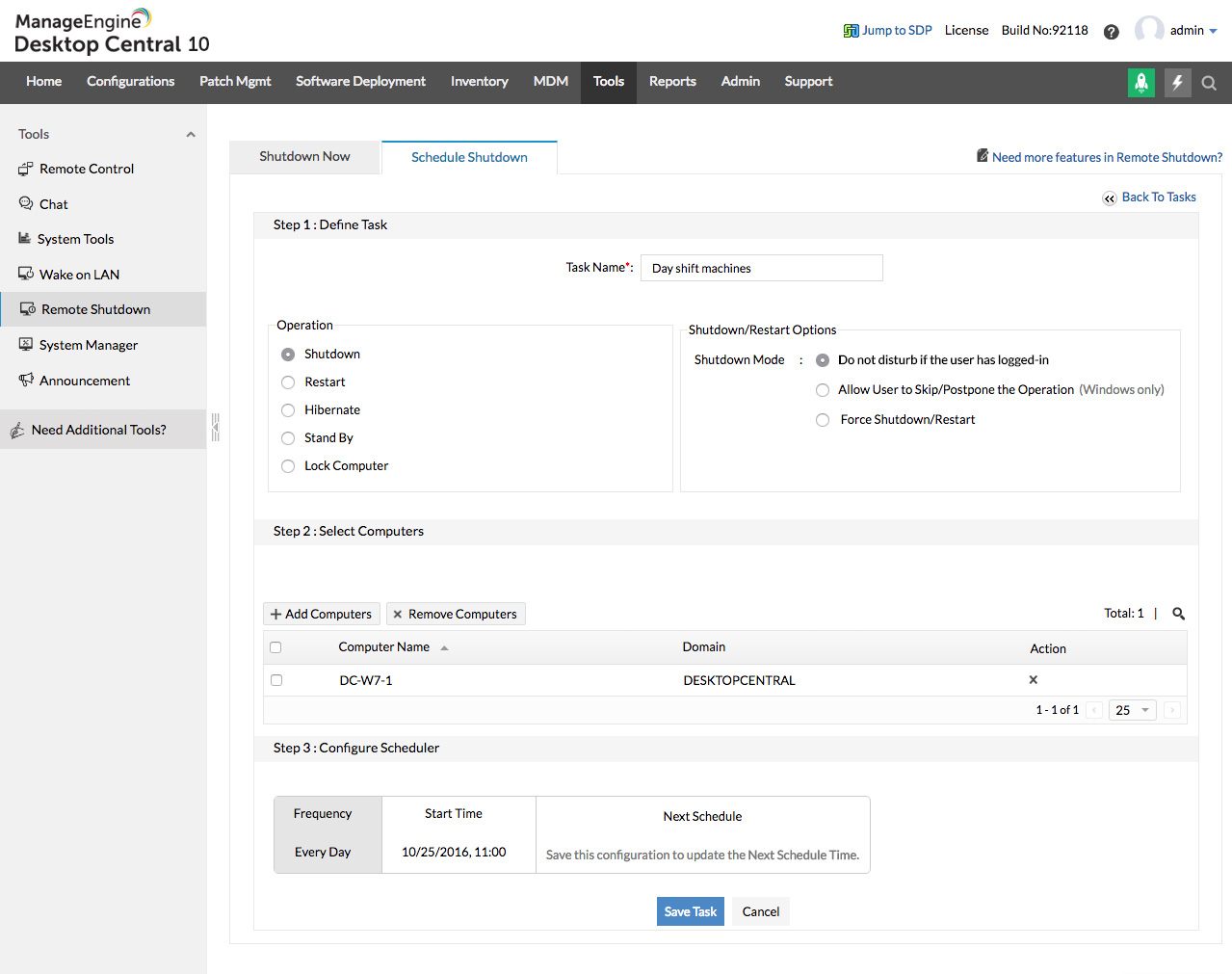 Power management software for PC - ManageEngine Endpoint Central