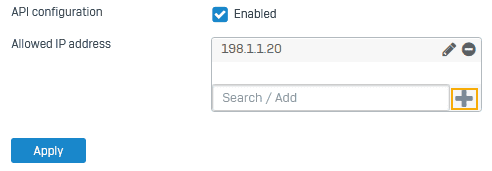 Allow API access