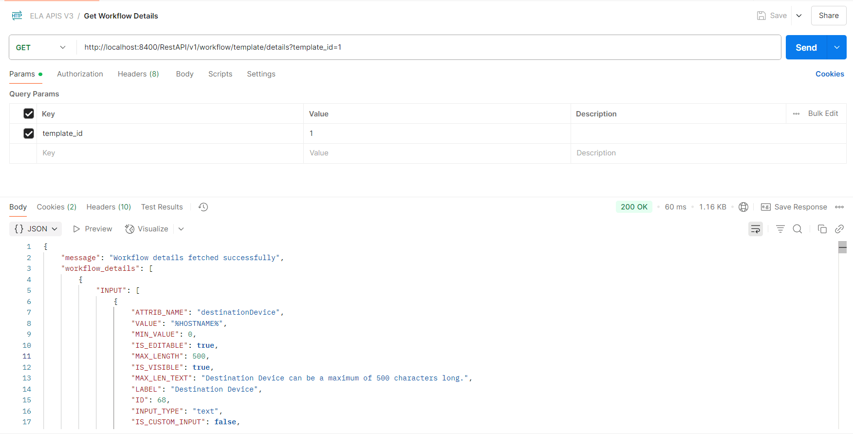 Fetch Template Data for Workflow