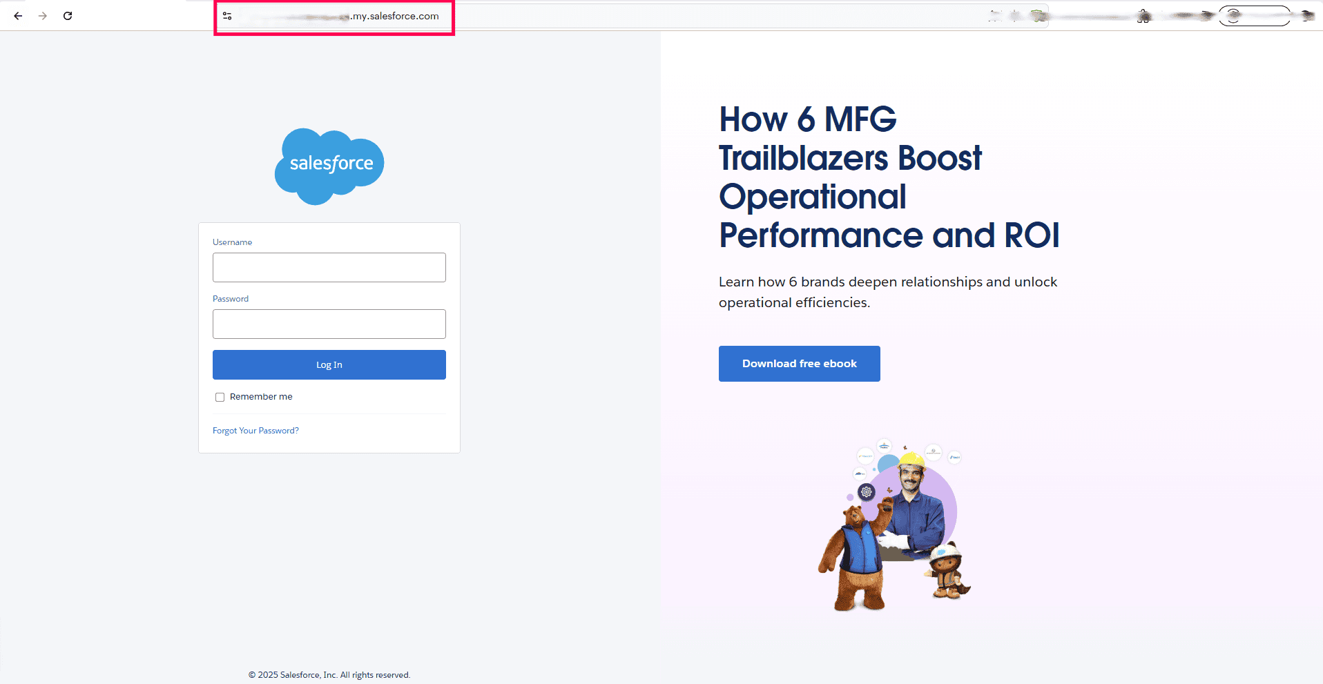 How to get the Salesforce-client-url