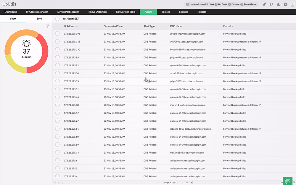 Network Switch Port Mapping - ManageEngine OpUtils