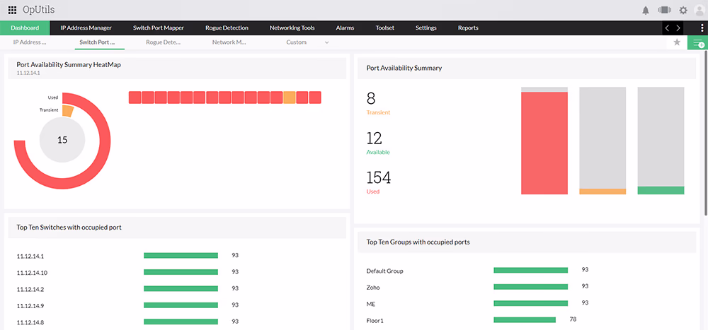Managed Switch Port - ManageEngine OpUtils