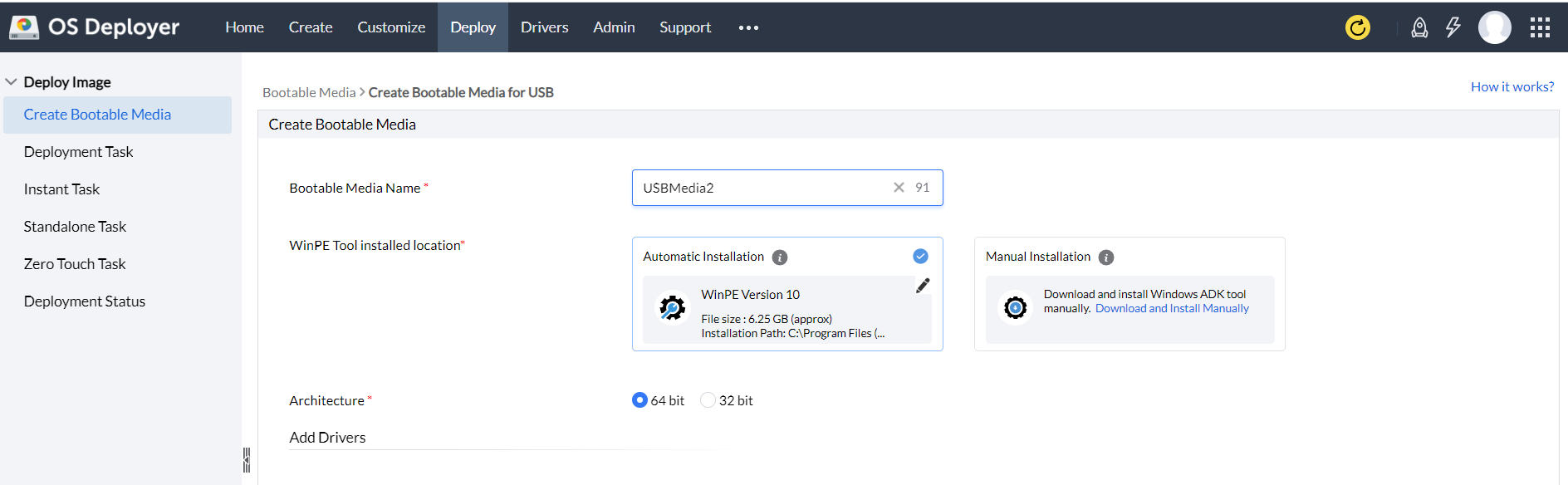 Windows deployment toolkit - ManageEngine OS Deployer