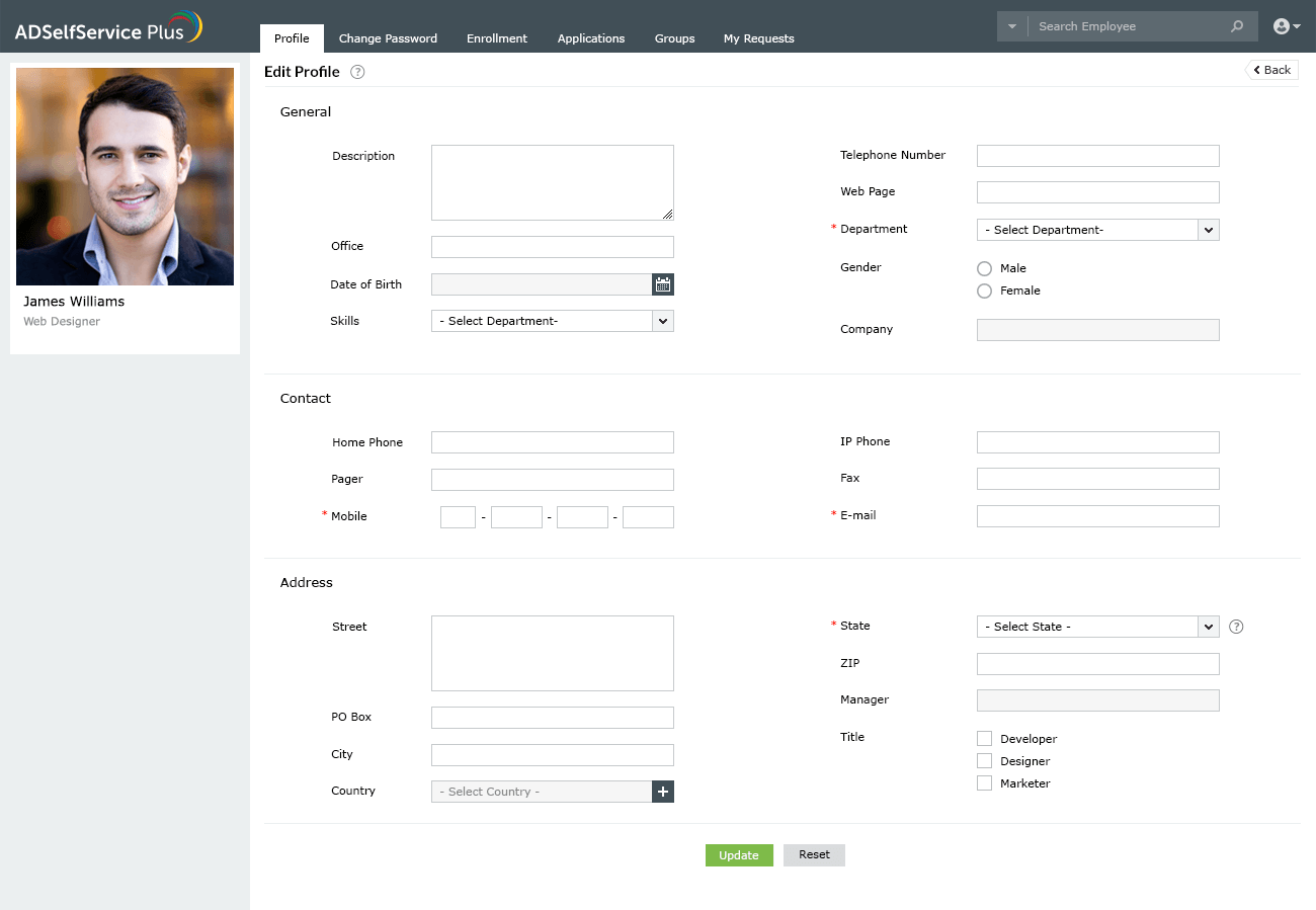 Self-update web&nbsp;interface