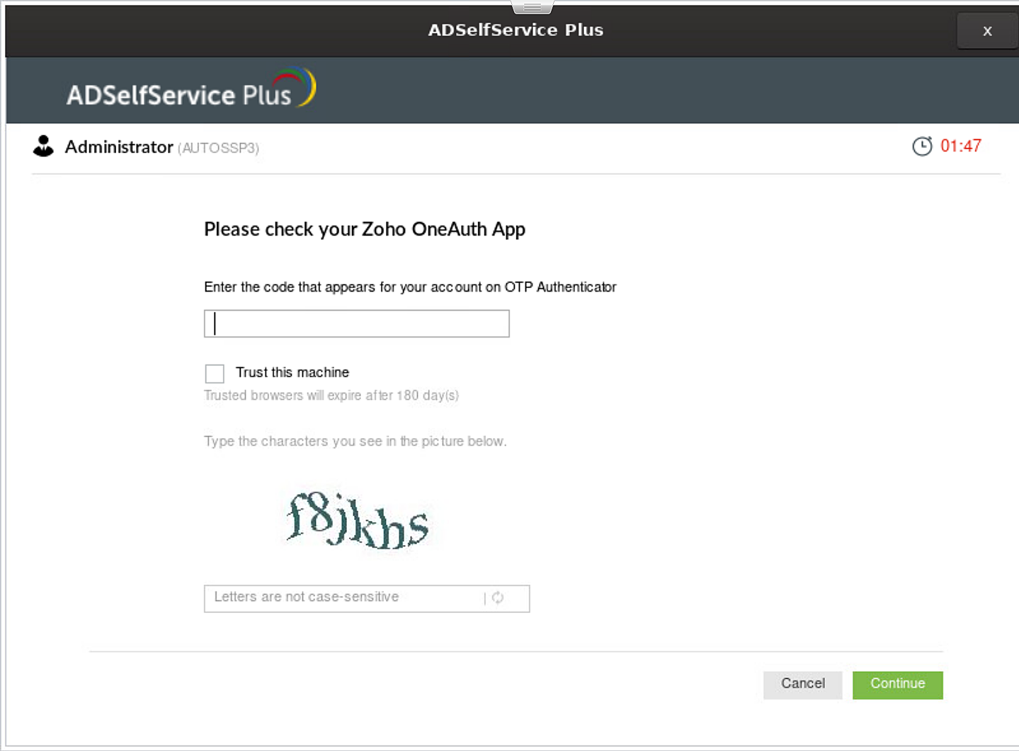 ADSelfService Plus' Linux login agent