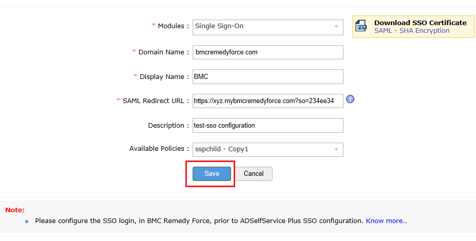 bmc-remedyforce-sso-configuration