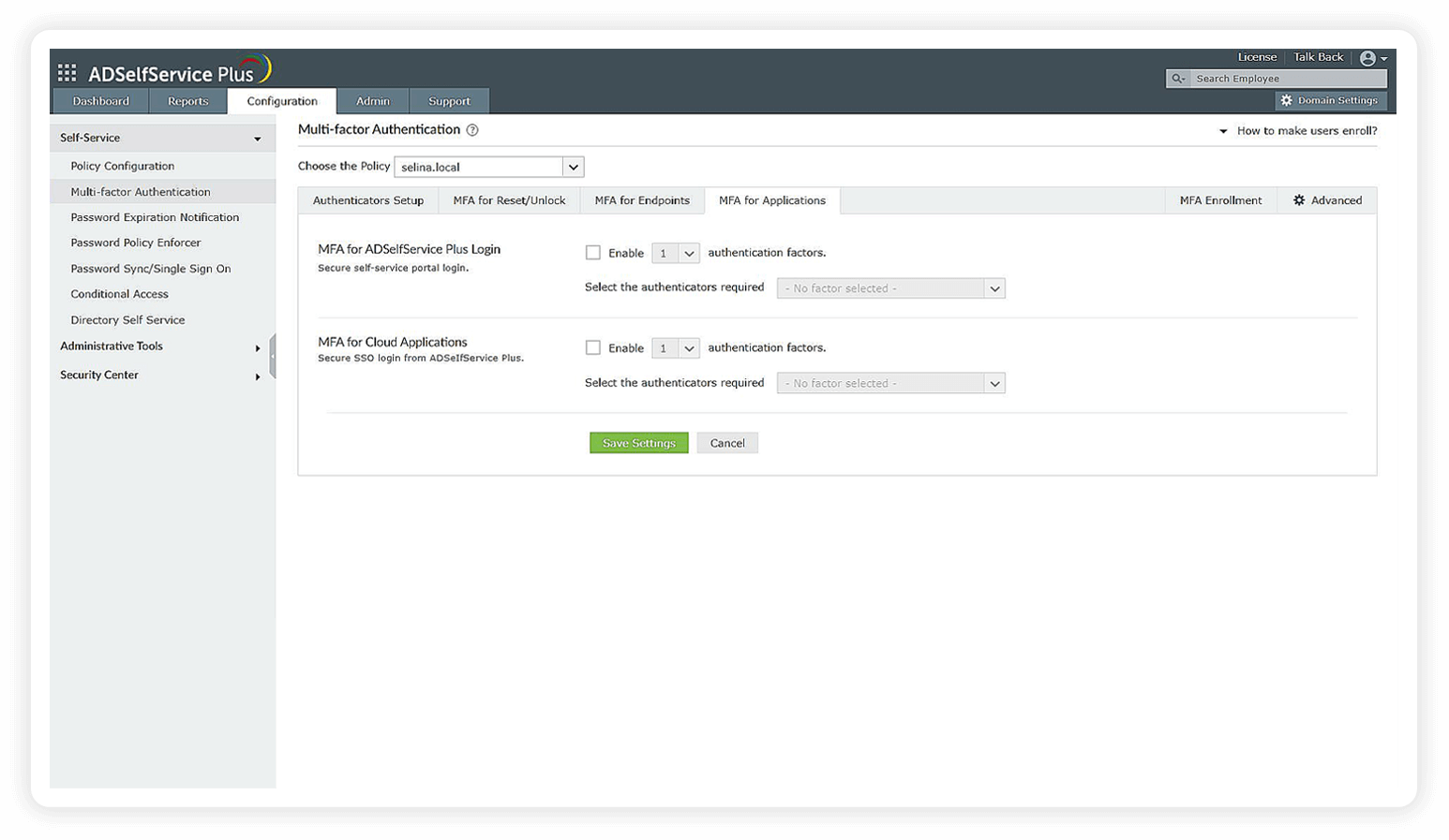 MFA Configuration