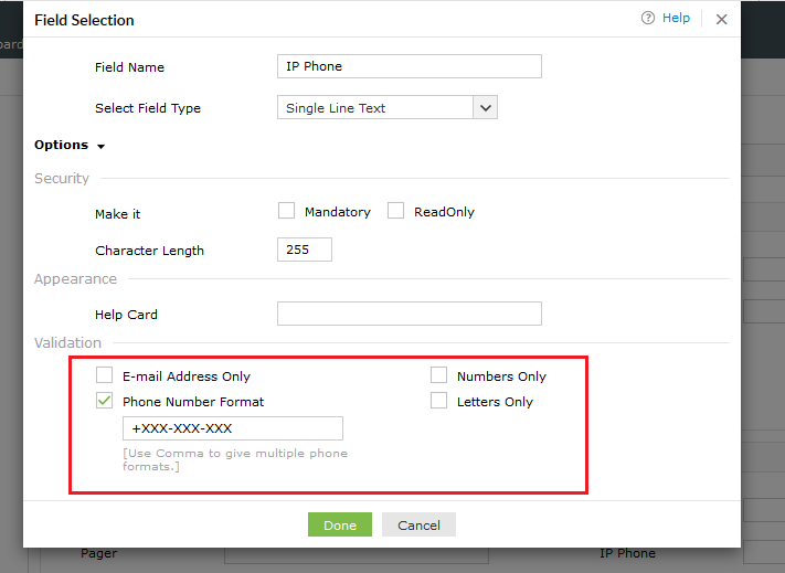 Validate data