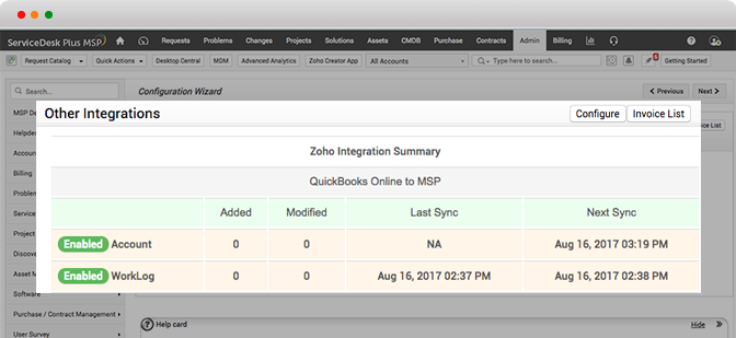 QuickBooks Online integration