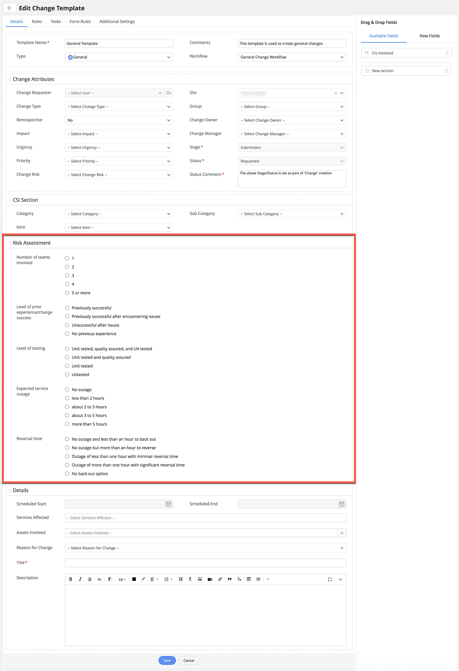 Risk assessment questions